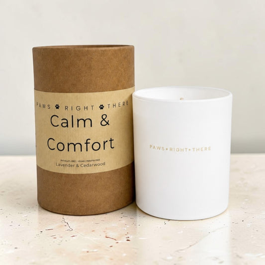 Paws Right There Calm & Comfort lavender and cedarwood natural candle